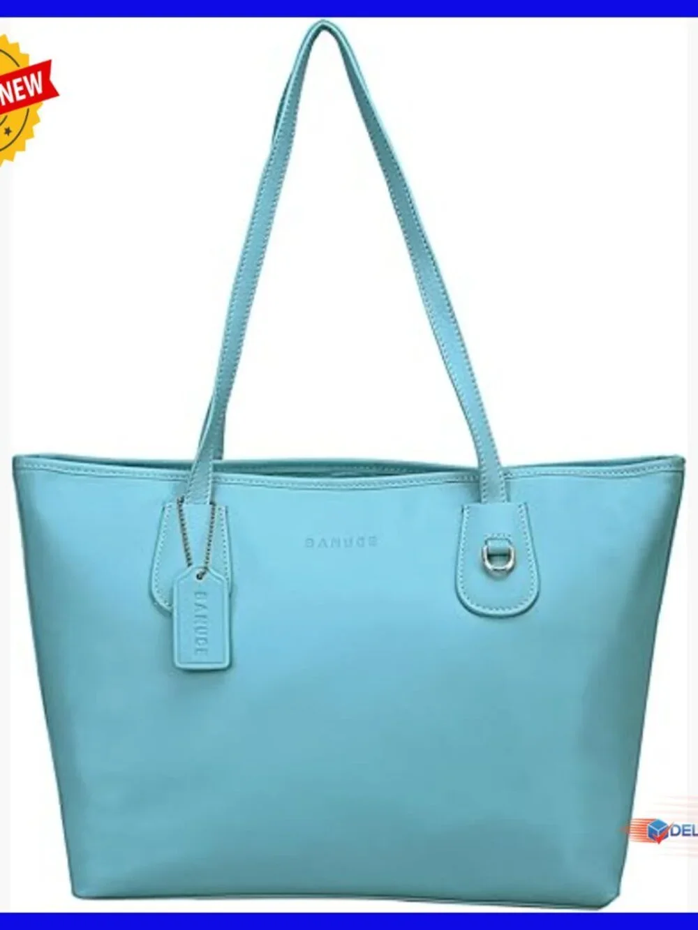 Soft Leather Tote Bag Large Capacity Hobo Shoulder Purse Lightweight